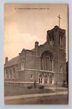 Emmaus PA-Pennsylvania, St. John's Lutheran Church, Vintage c1950 Postcard picture