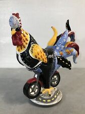 RARE WESTLAND POULTRY IN MOTION ROOSTER On Motorcycle - ROOSTERS RULE THE ROAD picture