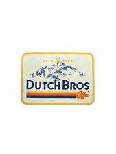 Dutch Bros Sticker Mountain Classic Logo Est 1992 Yellow Rectangle  August 2020 picture