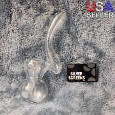 Small Elegant Crystal Clear Water Pipe Tobacco Smoking Herb Glass Travel Size picture