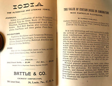 QUACK MEDICINE 1896 IODIA Uterine Tonic, Syphilis, Habitual Abortion, Rheumatism picture