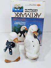 Vintage 1988 Artmark Geese Salt & Pepper Shaker Set picture