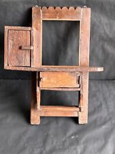 Rare Old Vintage Wood Hand Crafted Wall Hanging Bathroom Dressing  D16 picture
