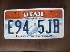 Utah License Plate Life Elevated Greatest Snow On Earth  # E945JB Buy Now $3.99 picture