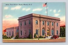 Old Postcard US Post Office PO Rocky Mountain NC car 1930-40s #2 picture
