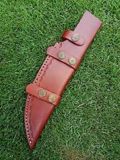 10.5” Handmade 8”Fixed Blade Knife Leather Sheath Scout Holster Knife Sheath picture