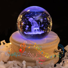 Music Box, 3D Crystal Ball Music Box with RGB Light B-little Prince picture