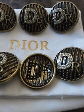 6 Cristian DIOR buttons 6 pieces   metal  0,9 inch 23 mm  bronze / Crystal's picture