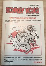 Donkey Kong Cartridge Instructions (1982) Nintendo Manual Booklet, Atari, Coleco picture