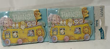 VINTAGE BIRTH  ANNOUNCEMENTS TWINS 2 PACKAGES  10 CARLTON CARDS  NOAH'S ARK NEW picture