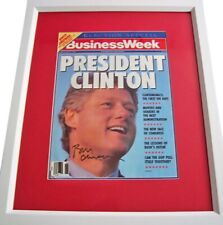 Bill Clinton signed autographed 1992 Business Week magazine cover framed JSA LOA picture