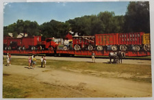 Christy Brothers Circus & Lee Brothers Circus Train Vintage Postcard picture