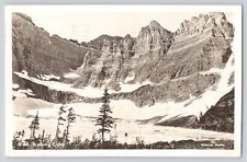 Postcard RPPC Photo Montana Glacier National Park Iceburg Lake Panorama Vintage picture