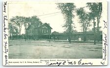 Rutland Vermont Railroad Depot Undivided Back Postcard E Wallingford CT Postmark picture
