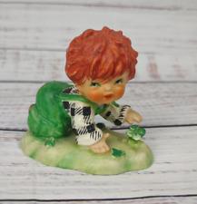 Vintage West Germany Goebel Lucky Day Figurine Boy W/ Cover St Patrick's day picture