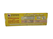 Anderson Electric Supension And Strain Clamp Selector Slide Rule 1973 picture