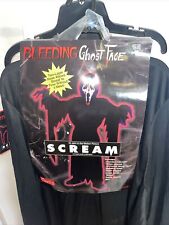 Rare Vintage Bleeding SCREAM Stalker Ghost Face Mask Costume Halloween 1997 NOS picture