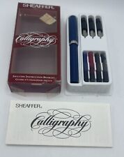 Vintage Sheaffer Calligraphy Set In Original Box Complete w/ Pen 3 Nibs Ink picture
