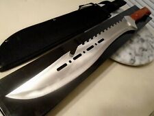 Tomahawk Razorback Full Tang Gut Hook Machete Sword Knife Saw XL1557 Wood 21.25