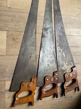 3 Lot-Vintage Handsaws Disston And Two Others Made In USA See All Pics picture