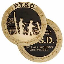 PTSD POST TRAUMATIC STRESS DISORDER NOT ALL WOUNDS ARE VISIBLE CHALLENGE COIN  picture