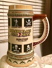 AWESOME PANAMA CITY FLORIDA PIRATE FLAGS OF THE 7 SEAS SOUVENIR STEIN picture