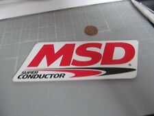 MSD SUPER CONDUCTOR  Sticker / Decal  Automotive  ORIGINAL OLD STOCK  picture