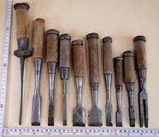 Japanese Vintage Chisel Oire Nomi 10 set Wood Working Tools N026 picture