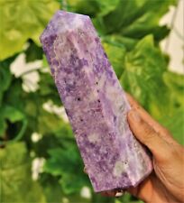 1330gm Large Purple Lepidolite Crystal Quartz Healing Power Stone Obelisk Tower picture