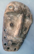 ORIGINAL AFRICAN FAMILY FACE SHIELD WOOD LEGA CEREMONIAL MASK DRCONGO ETHNIX picture