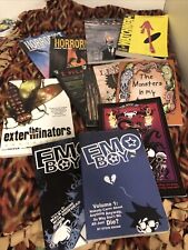 12 Graphic Novel Lot Start Toasters, SLG, Emo Boy, The Horrorist, Watchmen picture