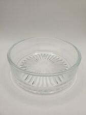 Vintage Mid Century Modern MCM Clear Glass Textured Bottom Candy Dish Bowl 4.5