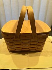Longaberger 1998 Cake Basket with Swing Handles, Riser & Lid In Good Condition picture