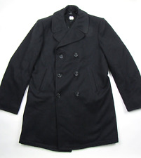 Vtg 1994 US Navy Issue Wool Peacoat Men's 44XL Double Breasted Overcoat Enlisted picture