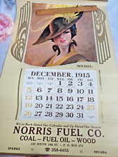 VINTAGE Advertising CALENDAR 1915 CLAIR V FRY Sybil 18x27 ART NOUVEAU border picture