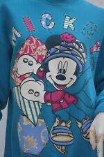 Vintage 90s Mickey Mouse Sweatshirt Disney Ice skating Jerry Leigh picture