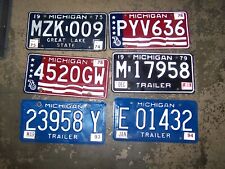 LOT OF 6 MICHIGAN LICENSE PLATES (EXPIRED) 1976 1979 1973 1994 picture