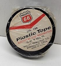 VINTAGE PHILLIPS 66 OIL CO BLACK ELECTRICAL TAPE ADVERTISING Rare Bartlesville  picture