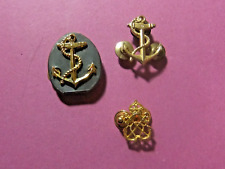 3 Canada Military NAVY ANCHOR Pins, New, Gold Color picture