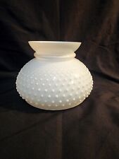 Vintage Hobnail White Milk Glass Hurricane Electric Oil Lamp Shade 8