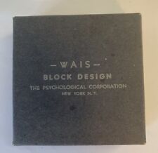 WAIS-R Wechsler Intelligence Scale Block Design WAIS/WISC No Book Vintage Wood picture