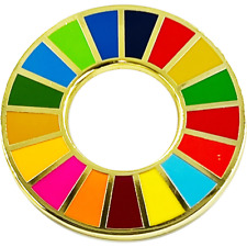 UN 17 Sustainable Development Goals United Nation not NATO Global Goals Lapel Pi picture