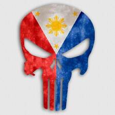 Philippines Flag Sticker Punisher Skull Window Truck Car Pinoy Filipino Decal picture