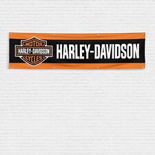 Harley Davidson Motorcycle 2x8 ft Garden Flag Mount Vintage Banner Garage Sign picture