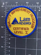 Vintage Quality Improvement Program Certified Level I 1 One Lam Research Patch picture
