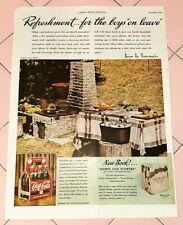 1942 Coca Cola Ad Coke Ladies Home Journal Refresh Boys On Leave Burroughs Book picture