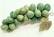A VINTAGE GREEN ALABASTER MARBLE STONE CLUSTER OF GRAPES 7.2