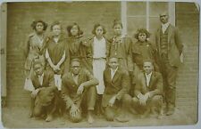 ANTIQUE 1921 ROARING 20's AFRICAN AMERICAN 9th GRADE GRADUATING CLASS RPPC PHOTO picture