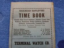 Vintage 1953 Railroad Employees Official Time Book with Ads picture