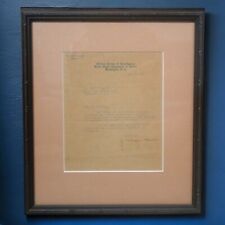 1939 J. Edgar Hoover Signed FBI Letterhead Framed Letter picture